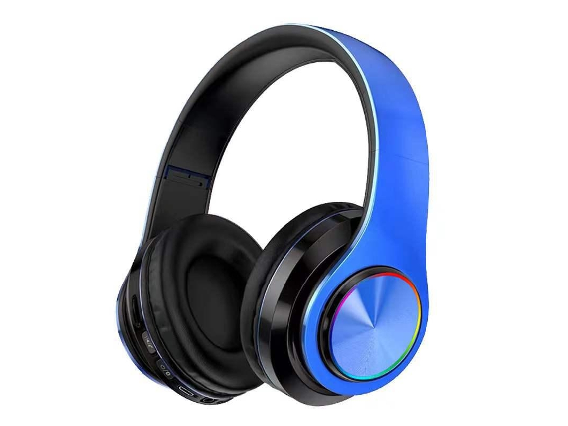 Auriculares Sem Fio Música Estéreo Gaming YIZHOOD Bluetooth com Porta-Cartões Azul