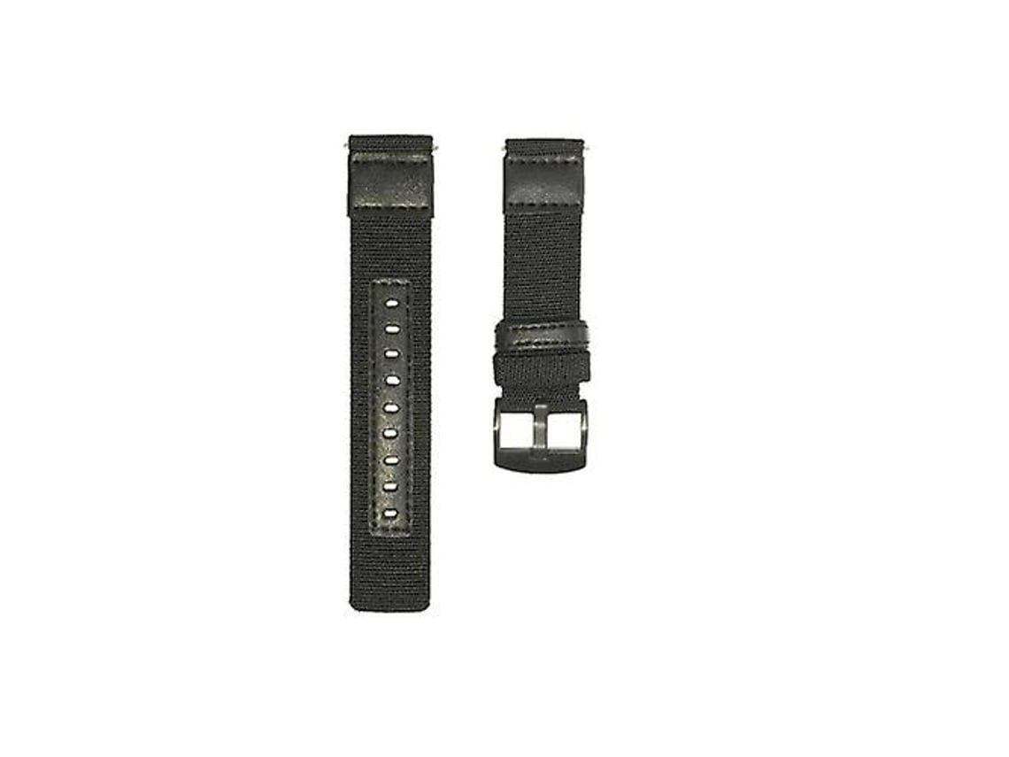 Pulseira De Relógio Lurelia Para Garmin Move 3 20 Mm Canvas Resistente Ao Desgaste Preta