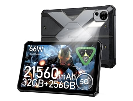 Tablet Rugged 5G Fossibot Dt3 32gb256gb 21560mah 10.4 2k Fhd 64mp32mp Nfc Android 15 Gps Preto