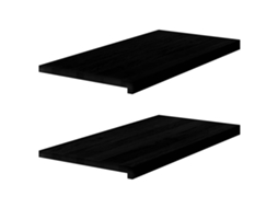 Vidaxl Soleiras Da Janela 2 Pcs 80x40x2 Cm Carvalho Castanho-preto