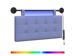 Cabeceira Suspensa com Luz Led Azul Jeans Tecido MAISON EXCLUSIVE