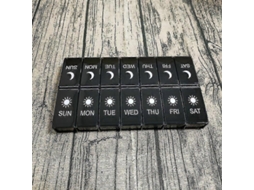 Organizador Semanal De Comprimidos, Estojo Para 7 Dias , Livre Bpa, Ideal Pílulas, Vitaminas Outros Remédios. Aquaforge (manhã E Tarde)