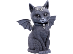 Estátua De Gato Preto Alado Para Halloween 10 Cm Slowmoose