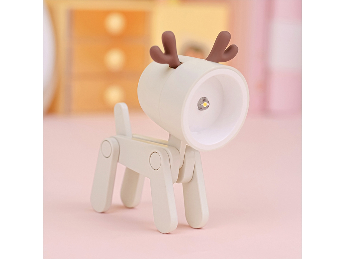 Lâmpada de Mesa Led Mini Animal de Estimação Cervo com suporte para celular | S/MARCA