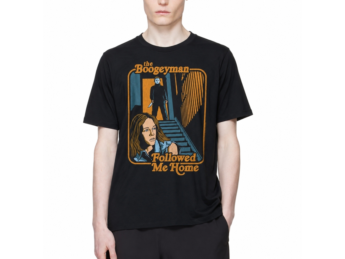 Rockinstone Halloween Boogeyman Followed Black Adult T-shirt Size:l