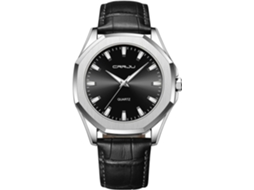 Lurelia Pulseira Para Relógio, Movimento De Quartzo, Luminoso, Couro, Abs, Dourado E Preto