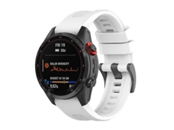 Pulseira De Relógio Lurelia Para Garmin Fenix 7 Em Silicone Branca