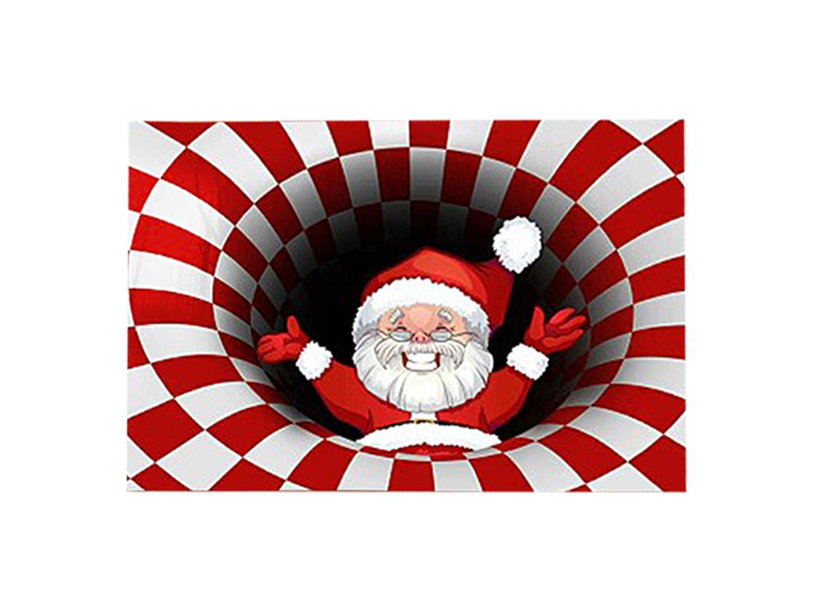 Tapete de Porta de Banheiro Série de Natal Decorações de Natal