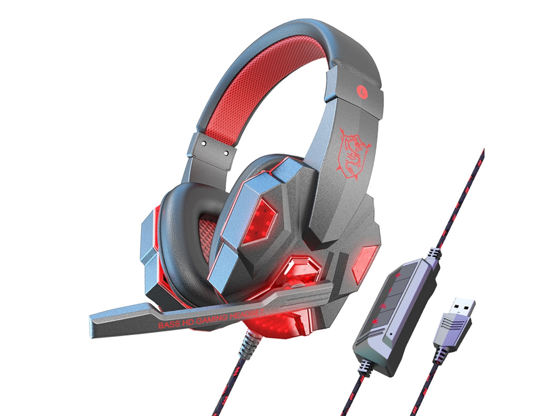 Auscultadores Bluetooth AGTRUM Sy830 Over Ear Microfone Vermelho