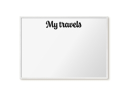 Magnetic Board My Travels For The Living Room Espelharte (100x70 Cm)