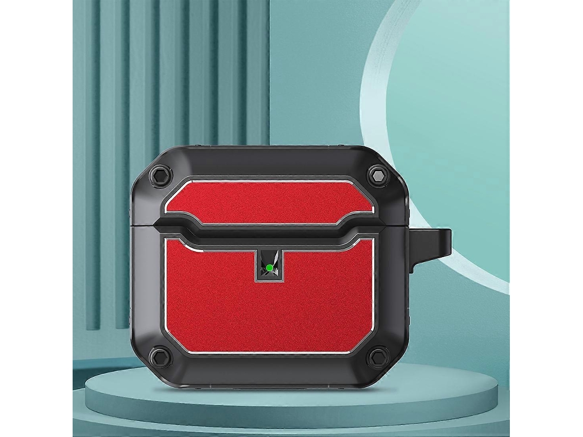 Capa protetora de TPU com gancho para fones de ouvido AirPods 3 com Wick Hardware GIECY (vermelha)
