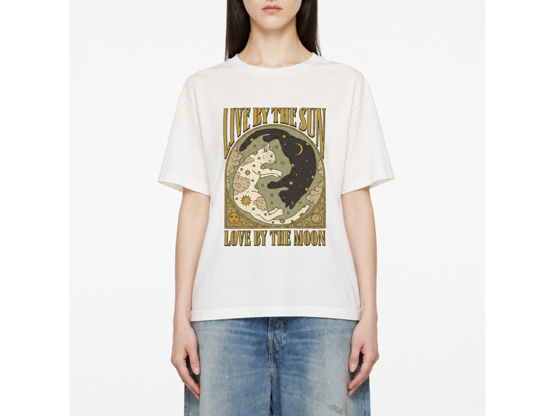 Camiseta Rockinstone Sol e Lua - Estilo de Designer Exclusivo
