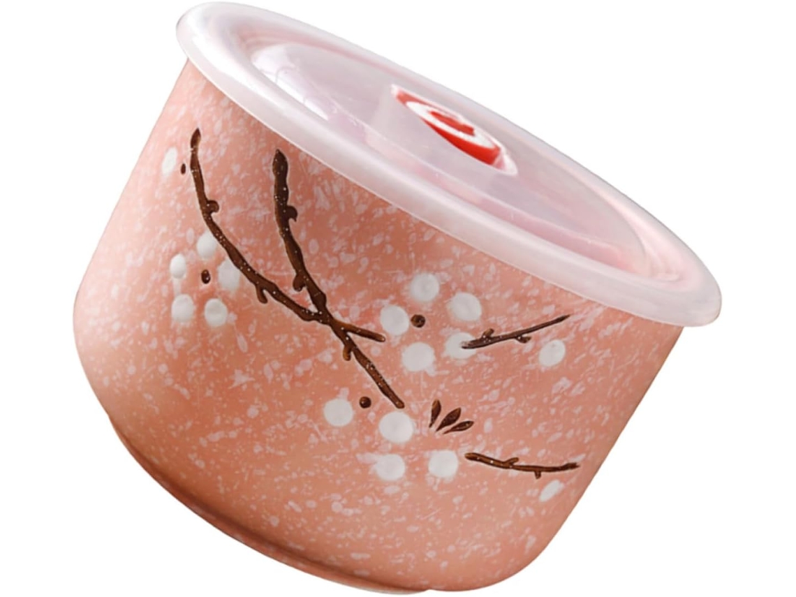 Tigela Bento De Cerâmica Com Tampa, Hermética E Fácil De Limpar, Recipiente Reutilizável Ideal Para Uso Diário Na