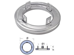 Ânodo Do Colar Kamewa 1.35Kg Prateado 160 Mmtecnoseal