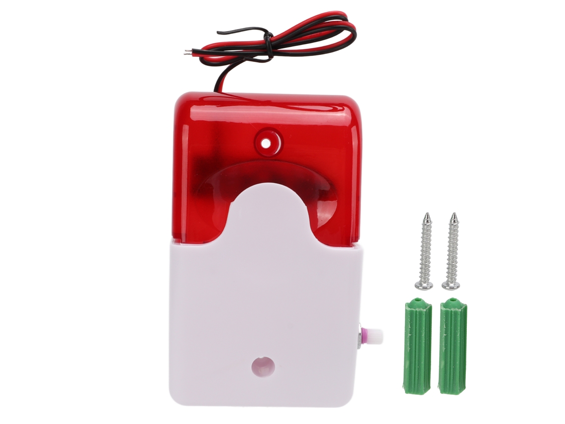 Alarme Sonoro Com Luz E Flash, Alta Decibelimagem, Ajustável E Resistente A Impactos, Dispositivo De Segurança