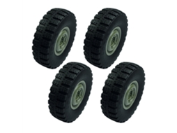 Verde 4pcs Ldr/c Ldp06 1/12 Unimog Rc Carro Pneus Sobressalentes Jantes L0049g L0049y Peças e Acessórios para Veículos e Modelos MDUG
