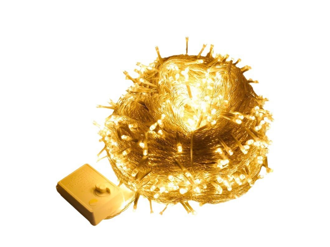 100m 600 Led Luzes De Corda Carnaval Casamento Iluminação De Jardim Interno E Externo Ehstmind (branco Quente)
