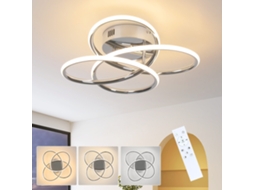 Nettlife Led Candeeiro De Teto Para Corredor Regulável Com Controlo Remoto Design Moderno Em Formato De Borboleta 36 Cm 44 W