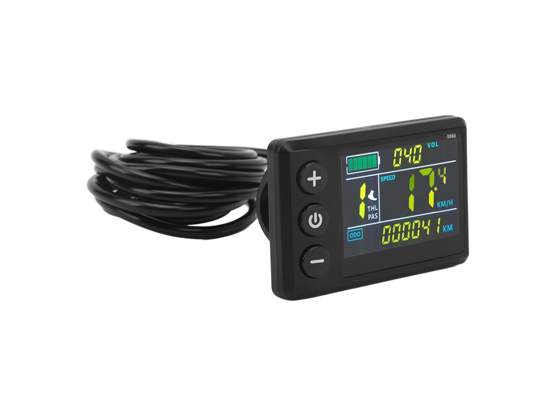 Display LED 2026 para bicicleta elétrica com luz ajustável, à prova d'água em ABS, conector SM, acessório de conversão.