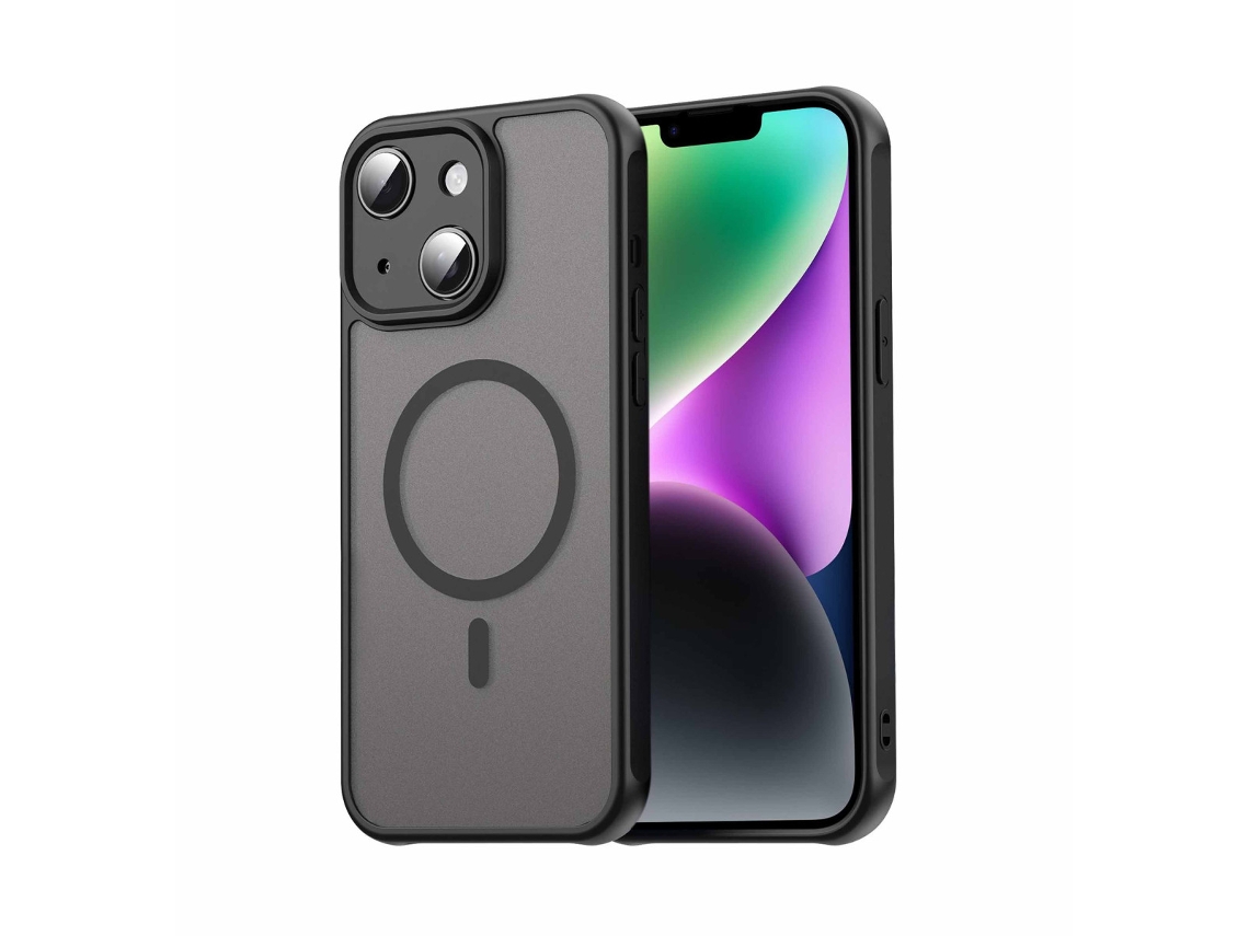 Capa Tumundosmartphone Magnética Para Iphone 14 Plus (6.7) Com Borda Preta E Proteção Para A Câmera