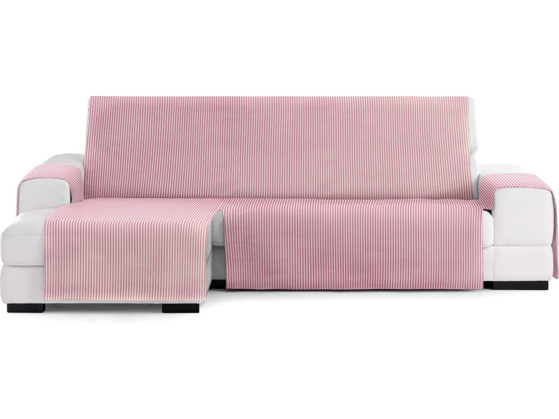 Capa de Sofá Chaise Longue TODOPARAMICASA Calma Rosa (Braço Esquerdo - 240 cm)
