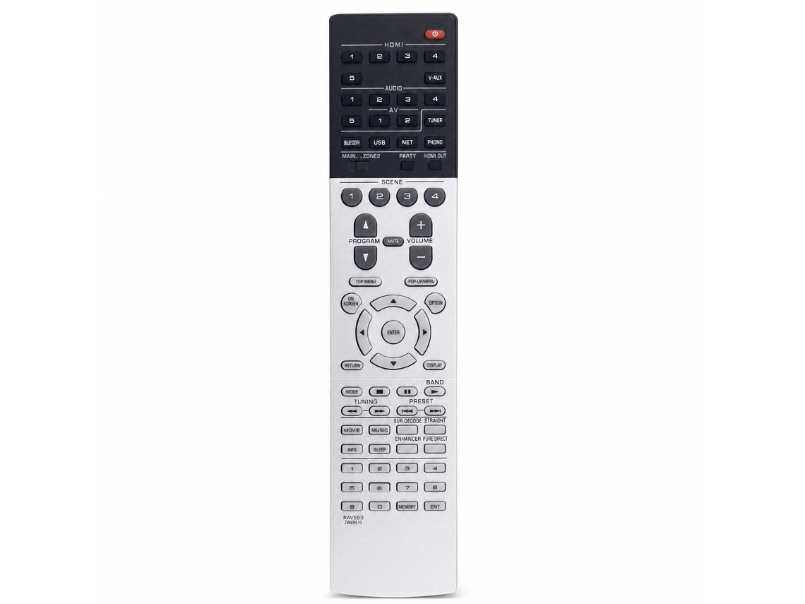 Comando À Distância De Substituição Compatível Com Recetor Av Yamaha Rav553