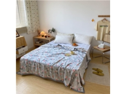 Manta de Lã Grossa Fansu Flanela com Estampa Floral Macia e Quente para Cama Infantil Sofá Quarto Viagem 180x2