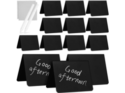 Conjunto De 20 Peças Placas Giz Dupla Face Pretas Sherchpry Com Canetas Brancas E Panos Limpeza Reutilizáveis Para