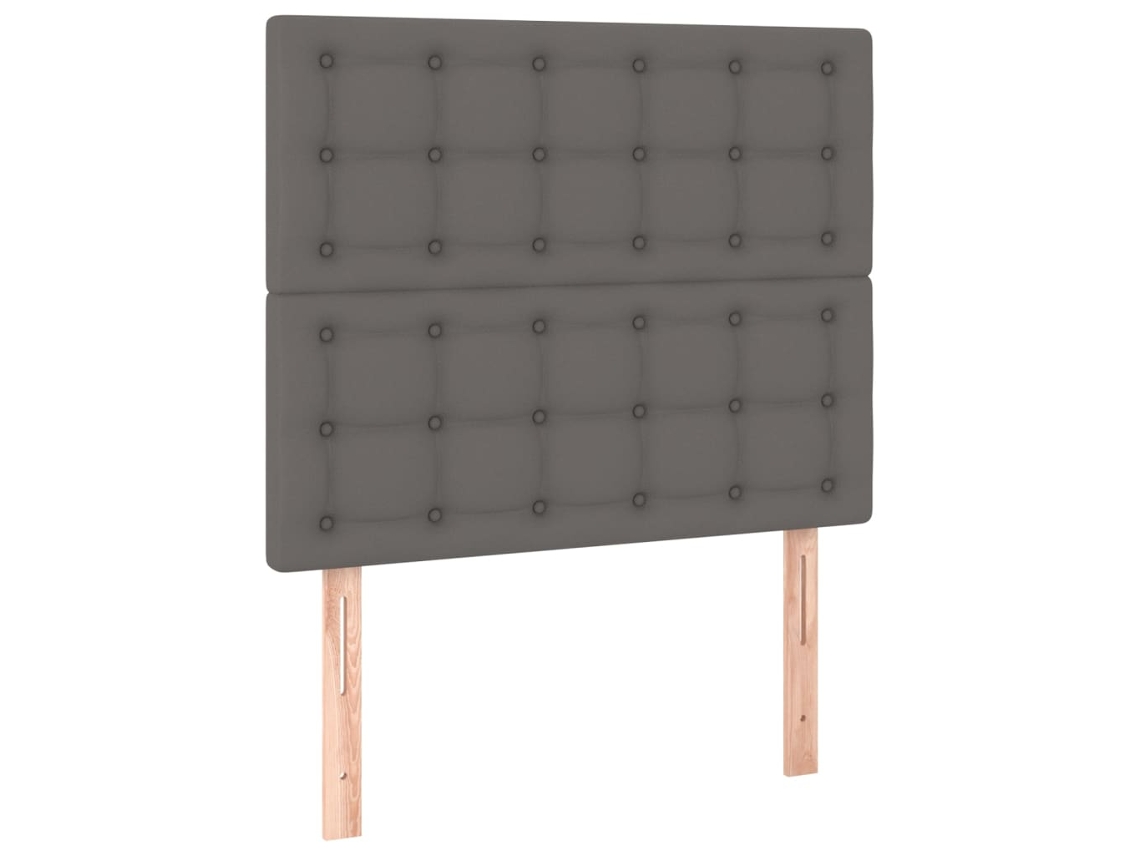 Cabeceira Cinza 90x5x118/128 Cm Couro Sintético MAISON EXCLUSIVE