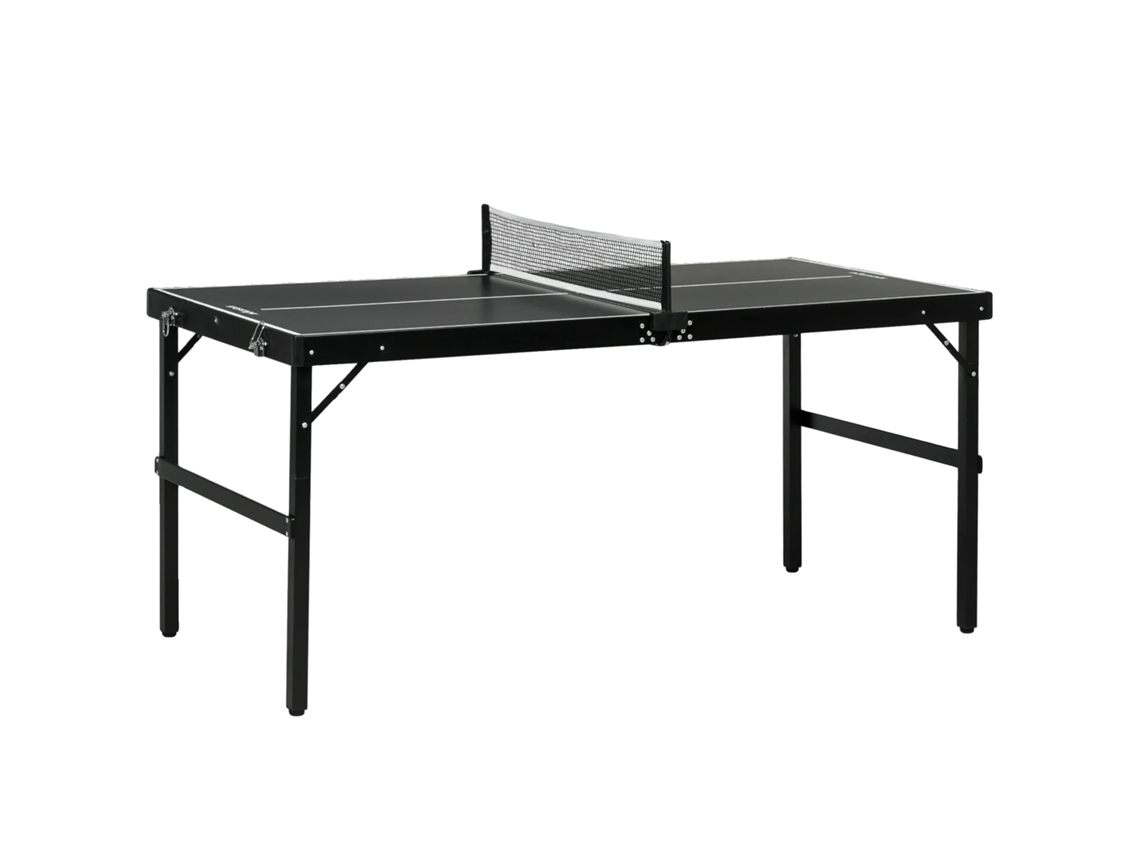 Mesa De Ping Pong, Estrutura De Alumínio, Design Dobrável, Preto