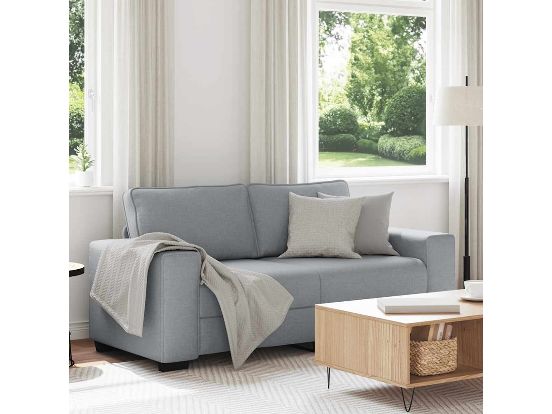 Vidaxl Sofá De 2 Lugares Em Tecido 180x77x82 Cm Cinzento-claro
