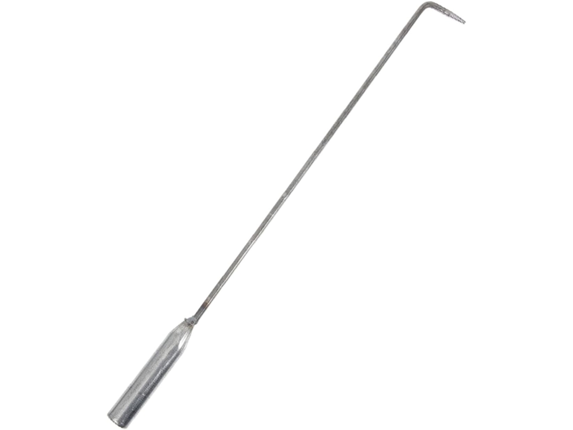 Pinça De Aço Leve Para Lareira, 53cm, Fácil De Usar Para Churrascos Ao Ar Livre E Acampamentos, Gancho De Fogo Prateado