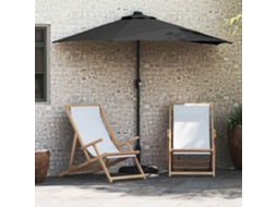 Vidaxl Guarda-sol De Jardim Preto 294 X 150 X 223 Cm Poliéster E Aço