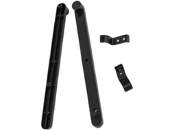Trilho Oculto Para Porta De Armário, 2 Peças, Plástico Preto, Ferro, Estável