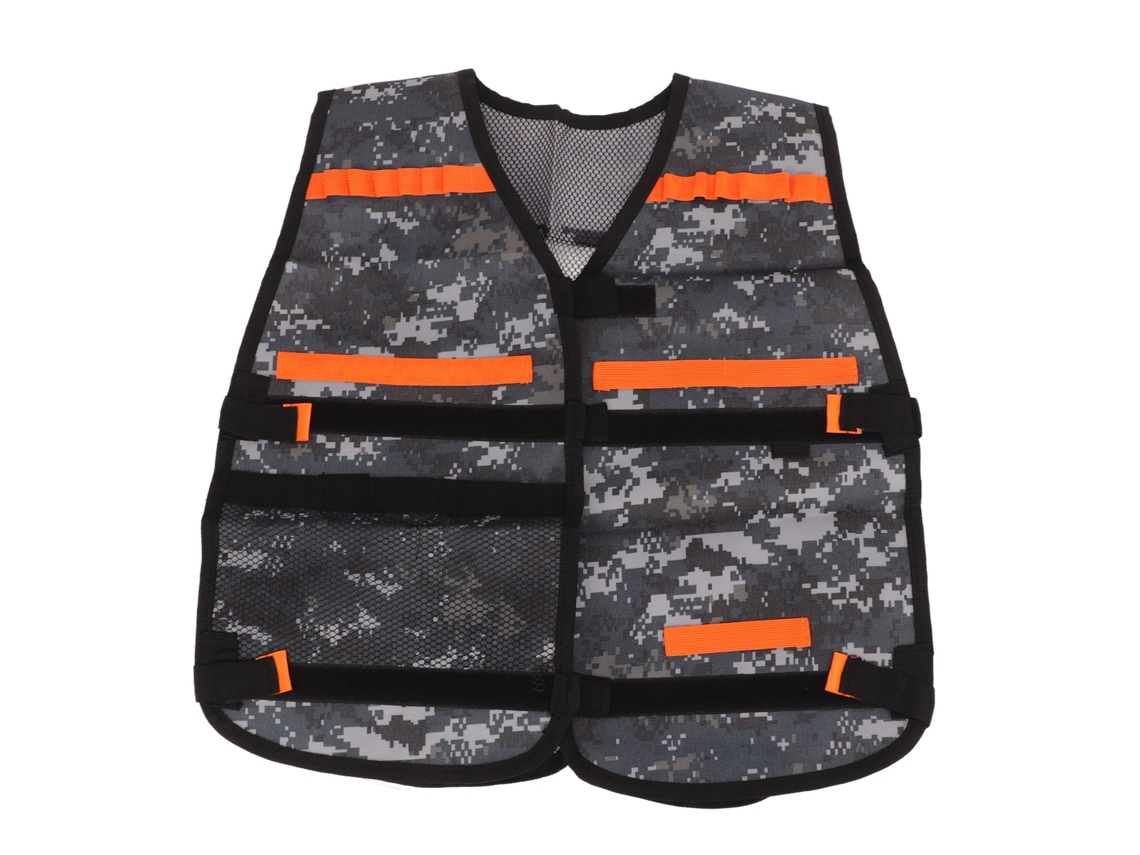 Colete Business para brinquedos infantil, com ajuste, tecido Oxford camuflagem cinza, aventuras ao ar livre S/MARCA