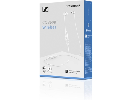 Auriculares Bluetooth SENNHEISER CX350 (In Ear - Microfone - Branco)