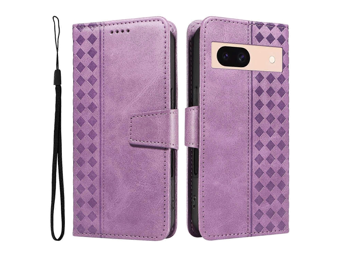 Capa De Couro Com Suporte E Alça Para Google Pixel 8a