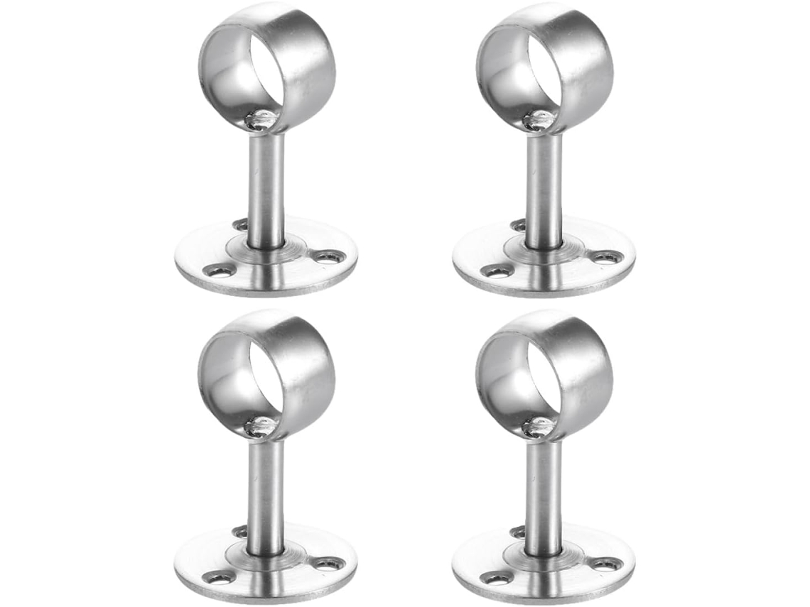 Suportes Para Varão De Cortina Chuveiro Totority Com Design Multifuncional, 4 Peças, Aço Inoxidável E Fixação Firme