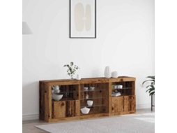 Vidaxl Aparador Led Madeira Antiga 181,5 X 37 X 67 Cm