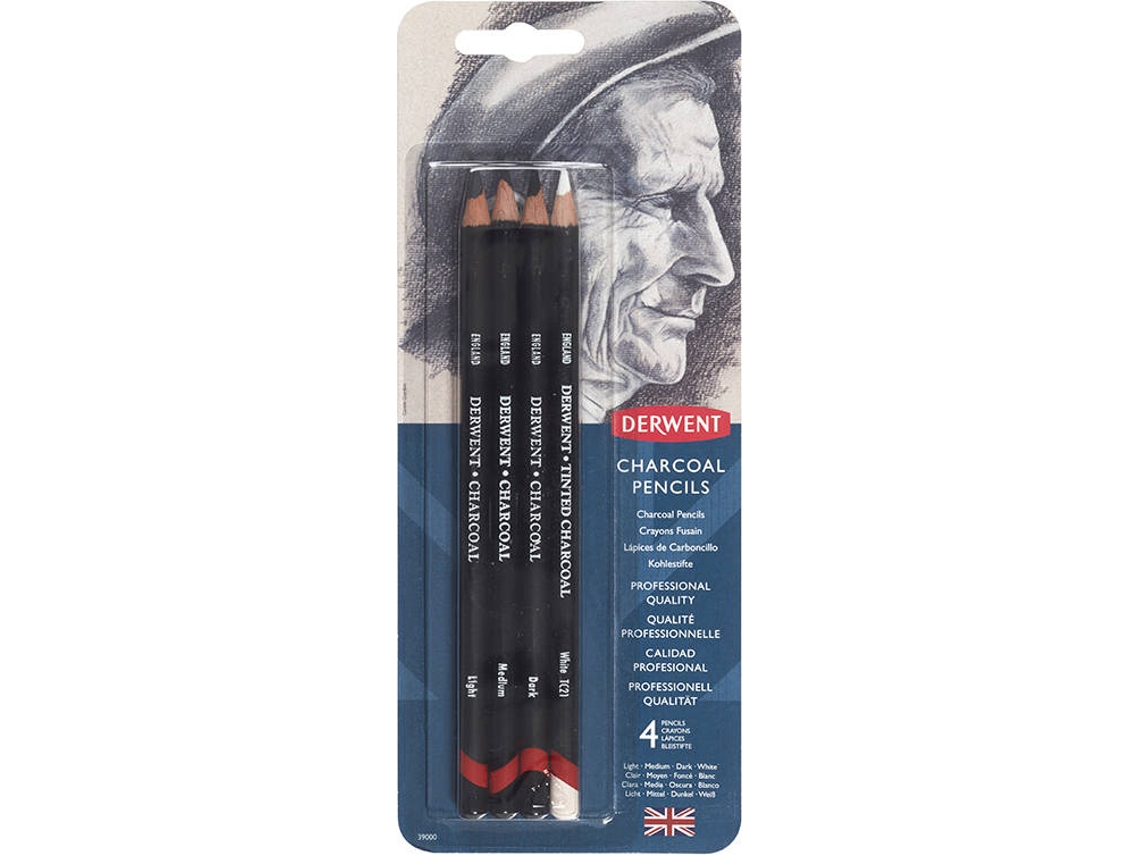 Pack de 4 Lápis de Carvão DERWENT