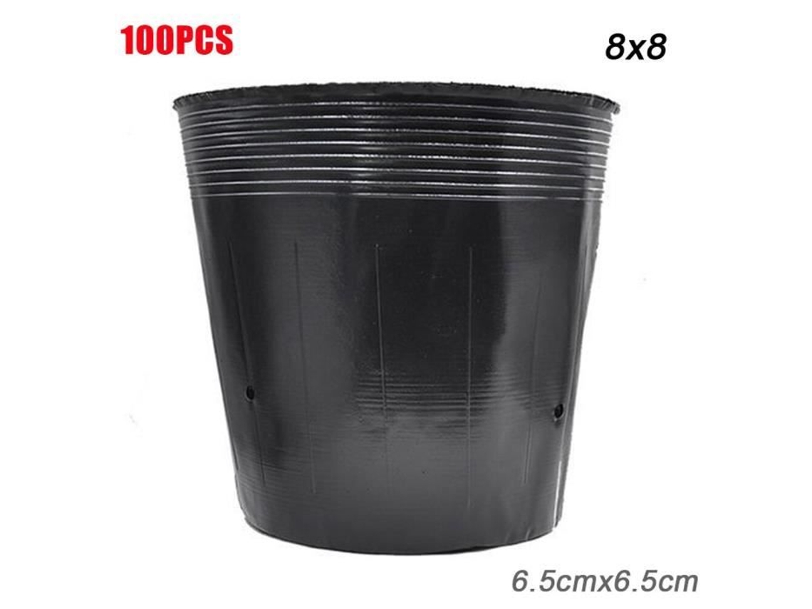 100 Peças 18X18Cm 50/100 Peças Pote de Mudas de Plástico para Berçário de Plantas para Germinação Acessórios de Mudas