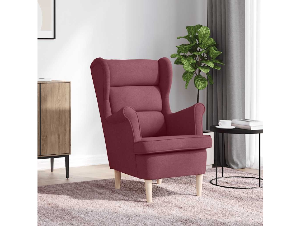Vidaxl Cadeira Com Apoio De Braços 74x84x100 Cm Tecido Vermelho Tinto
