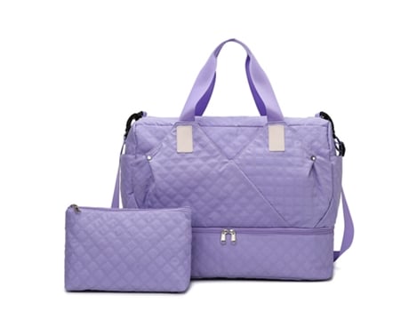 Bolsa De Viagem Com Compartimento Para Calçado E Necessaire, Ideal Para Mães, Grávidas E Viajantes Roxo Hexinyigjly