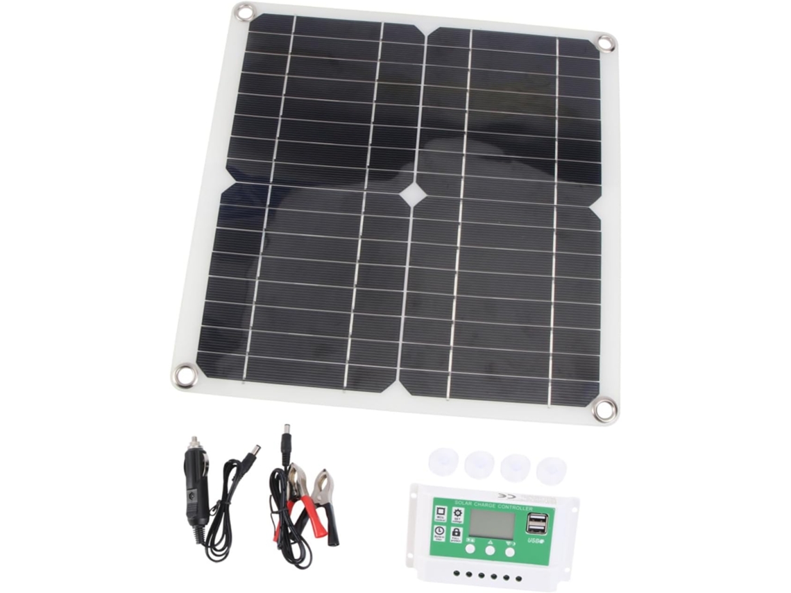 Kit Carregador Solar Externo Com Painel De Carregamento Para Celular
