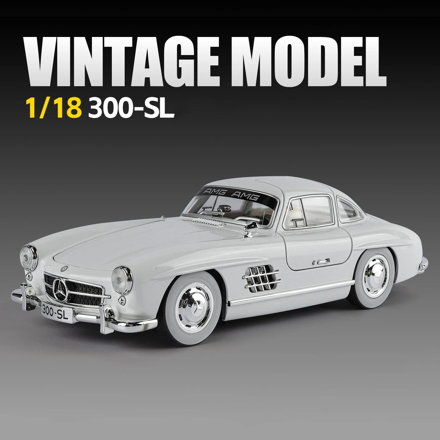 (branco) Miniatura De Carro Em Liga Metálica, Escala 1:18, Com Mecanismo De Fricção, Som E Luz.