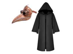 Fantasia de Médico da Peste com Capuz e Nariz Comprido para Halloween e Cosplay para Crianças e Adultos 05 Infantil 140