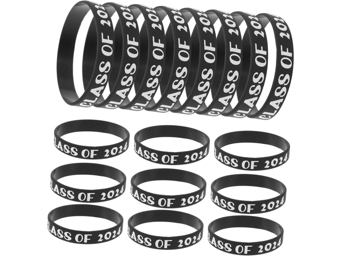 Conjunto de 50 peças de acessórios de silicone resistentes ao desgaste para formatura, ideais para festas unissex.