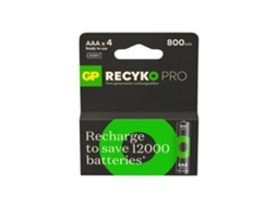 Pilhas GP Aaa Recyko Ni mh 800mah para Brinquedos de Controle Remoto (4 Unidades)
