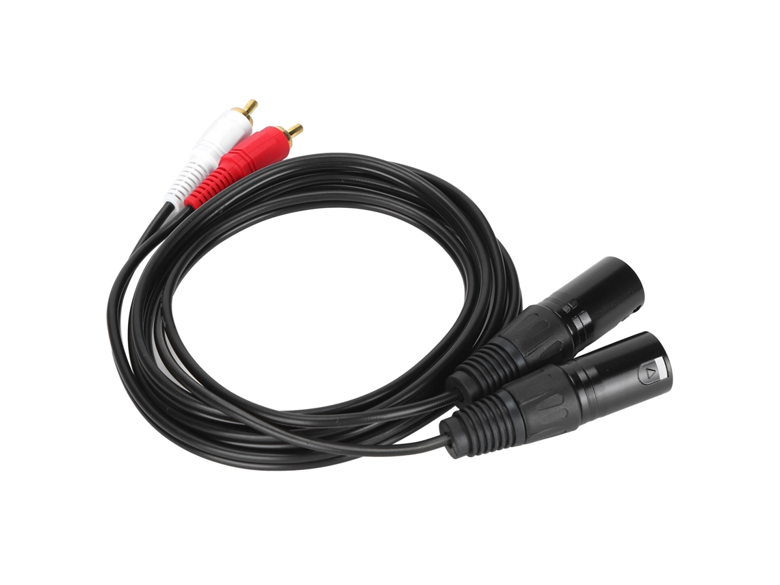 Cabo estéreo HiFi para microfone com conectores XLR macho a RCA macho, 1,5 m | S/MARCA