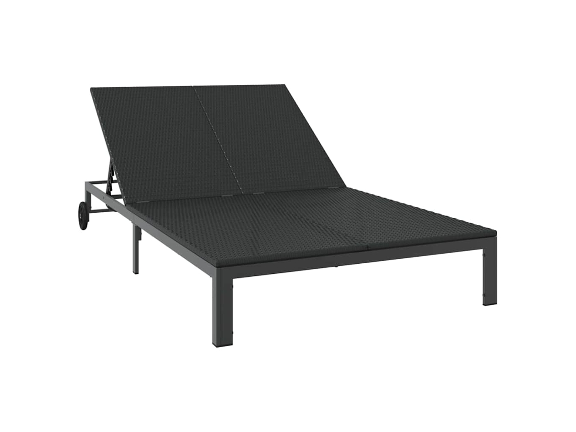 Maison Exclusive - Cama De Sol Preto 206 X 115 X 75 Cm Vime Pe